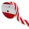 2.5" x 80ft. Red & White Diagonal Stripes Wired Jumbo Ribbon by Celebrate It®